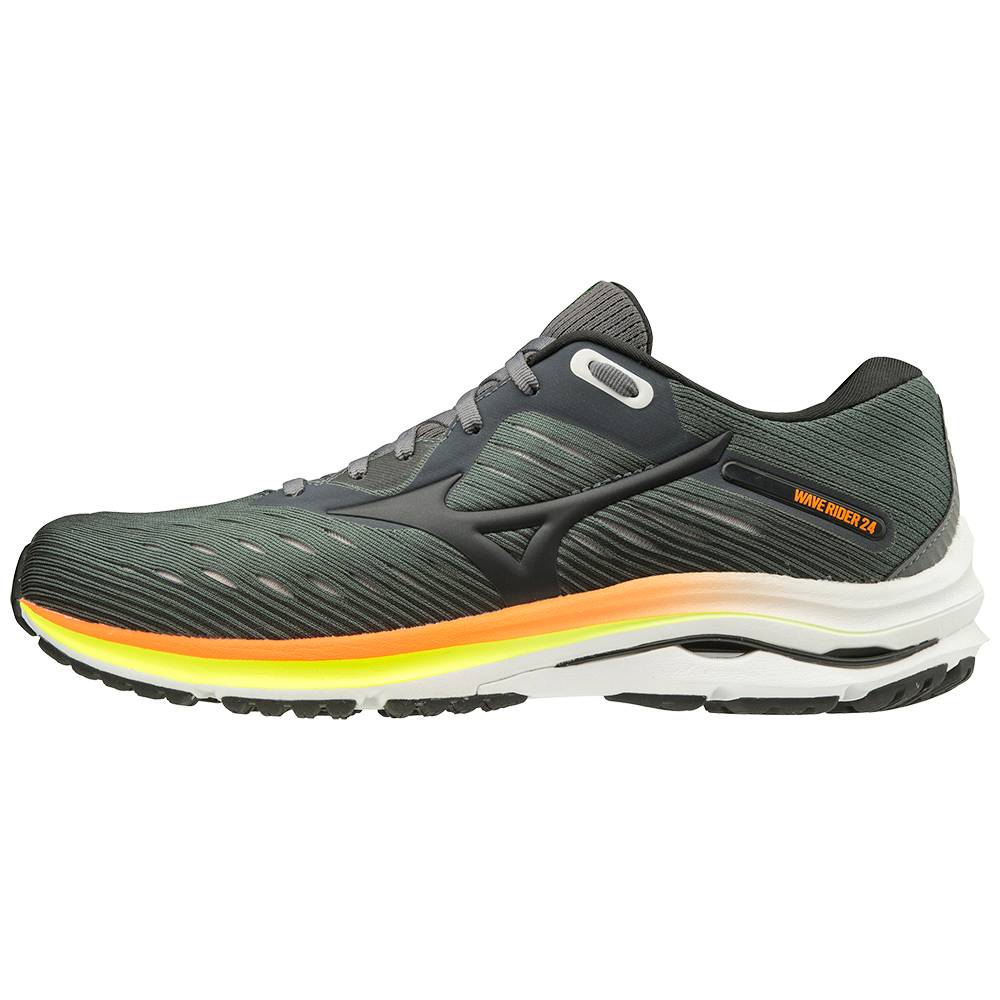 Panske Bezecke Topanky Mizuno Wave Rider 24 2E (Wide) Tmavo Zelene Vypredaj YHEG81057